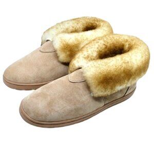 Hammacher Schlemmer~AUSTRALIAN SHEEPSKIN INDOOR OUTDOOR BOOTIE SHOES
